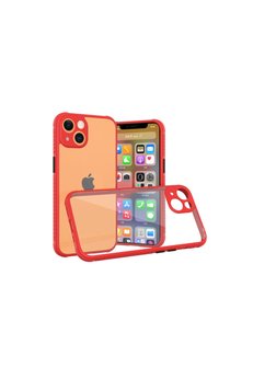 Evimdeyokyok Apple İphone 13 Mini Kılıf Miami Şeffaf Silikon - Kırmızı