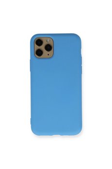Evimdeyokyok Apple İphone 11 Pro Kılıf Nano İçi Kadife Silikon - Mavi