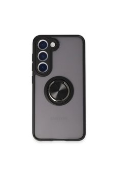Evimdeyokyok Samsung Galaxy S23 Kılıf Montreal Yüzüklü Silikon Kapak - Siyah