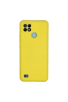 Evimdeyokyok Realme C21 Kılıf Nano İçi Kadife Silikon - Sarı