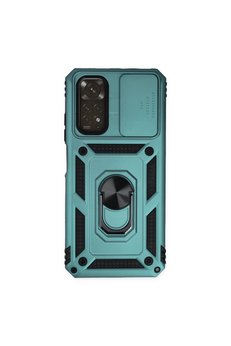 Evimdeyokyok Xiaomi Redmi Note 11 Kılıf Pars Lens Yüzüklü Silikon - Yeşil