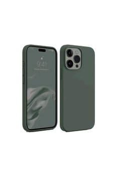 Evimdeyokyok Apple İphone 15 Pro Kılıf First Silikon - Koyu Yeşil