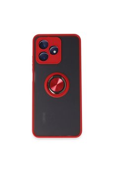 Evimdeyokyok Realme C53 Kılıf Montreal Yüzüklü Silikon Kapak - Kırmızı