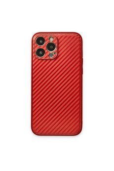 Evimdeyokyok Apple İphone 13 Pro Max Kılıf Coco Karbon Silikon - Kırmızı