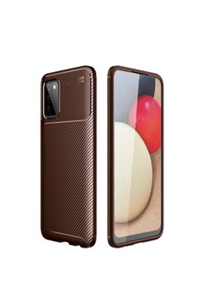Evimdeyokyok Samsung Galaxy A02S Kılıf Auto Focus Karbon Kapak - Kahverengi