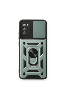 Evimdeyokyok Samsung Galaxy A03S Kılıf Pars Lens Yüzüklü Silikon - Yeşil