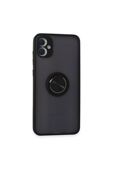Evimdeyokyok Samsung Galaxy A05 Kılıf Montreal Yüzüklü Silikon Kapak - Siyah