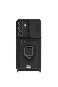 Evimdeyokyok Samsung Galaxy S25 Plus Kılıf Zuma Kartvizitli Yüzüklü Silikon - Siyah