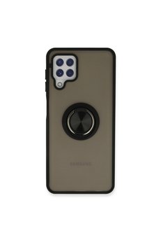 Evimdeyokyok Samsung Galaxy A22 Kılıf Montreal Yüzüklü Silikon Kapak - Siyah