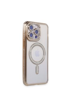 Evimdeyokyok Apple İphone 15 Pro Max Kılıf Joke Simli Magneticsafe Kılıf - Gold