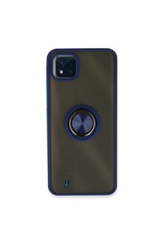 Evimdeyokyok Realme C11 2021 Kılıf Montreal Yüzüklü Silikon Kapak - Lacivert