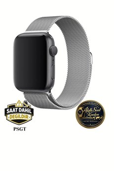 PSGT Apple Watch Uyumlu Seri 1/2/3/4/5/6/se/7/8/9 -s10-11 Kordon Paslanmaz Metal Milano