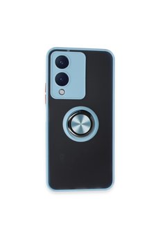 Evimdeyokyok Vivo Y17S Kılıf Montreal Yüzüklü Silikon Kapak - Buz Mavi