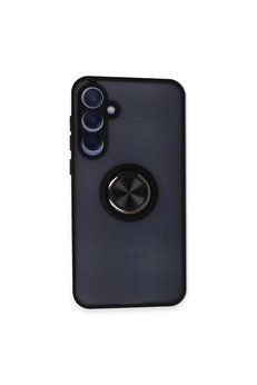Evimdeyokyok Samsung Galaxy A25 5G Kılıf Montreal Yüzüklü Silikon Kapak - Siyah