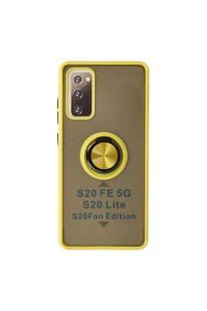 Evimdeyokyok Samsung Galaxy S20 Fe Kılıf Montreal Yüzüklü Silikon Kapak - Sarı