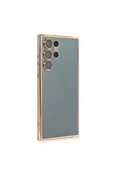 Evimdeyokyok Samsung Galaxy S22 Ultra Kılıf Razer Lensli Silikon - Gold