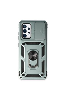 Evimdeyokyok Samsung Galaxy A72 Kılıf Pars Lens Yüzüklü Silikon - Yeşil