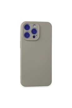 Evimdeyokyok Apple İphone 15 Pro Max Kılıf Nano İçi Kadife Silikon - Titan Gri