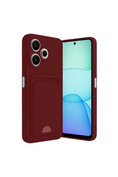 Evimdeyokyok Xiaomi Redmi 13 4G Kılıf Kelvin Kartvizitli Silikon - Bordo