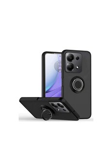 Evimdeyokyok Xiaomi Redmi Note 13 Pro 5G Kılıf Montreal Yüzüklü Silikon Kapak - Siyah