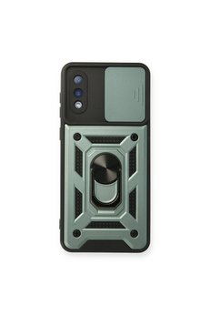 Evimdeyokyok Samsung Galaxy A02 Kılıf Pars Lens Yüzüklü Silikon - Yeşil