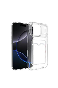 Evimdeyokyok Apple İphone 17 Pro Kart Şeffaf Silikon - Şeffaf
