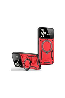Evimdeyokyok Samsung Galaxy A06 Kılıf Joy Lens Standlı Kapak - Kırmızı
