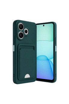 Evimdeyokyok Xiaomi Redmi 13 4G Kılıf Kelvin Kartvizitli Silikon - Koyu Yeşil