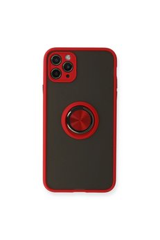 Evimdeyokyok Apple İphone 11 Pro Kılıf Montreal Yüzüklü Silikon Kapak - Kırmızı