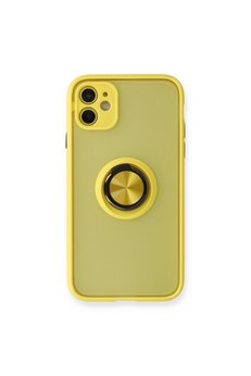 Evimdeyokyok Apple İphone 11 Kılıf Montreal Yüzüklü Silikon Kapak - Sarı