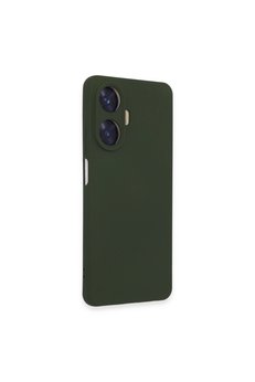 Evimdeyokyok Realme C55 Kılıf Nano İçi Kadife Silikon - Koyu Yeşil