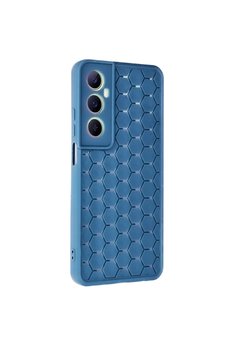 Evimdeyokyok Realme C65 Kılıf Petek Silikon Kapak - Mavi