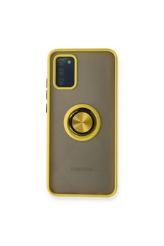 Evimdeyokyok Samsung Galaxy A02S Kılıf Montreal Yüzüklü Silikon Kapak - Sarı