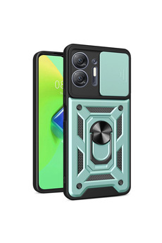 Evimdeyokyok İnfinix Hot 30 5G Kılıf Pars Lens Yüzüklü Silikon - Yeşil