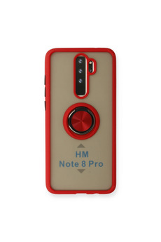 Evimdeyokyok Xiaomi Redmi Note 8 Pro Kılıf Montreal Yüzüklü Silikon Kapak - Kırmızı