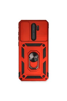 Evimdeyokyok Xiaomi Redmi Note 8 Pro Kılıf Pars Lens Yüzüklü Silikon - Kırmızı