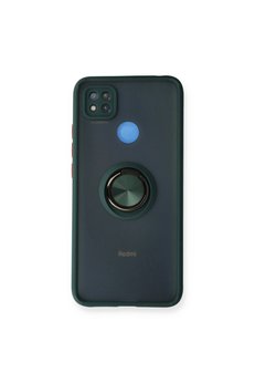 Evimdeyokyok Xiaomi Redmi 9C Kılıf Montreal Yüzüklü Silikon Kapak - Yeşil