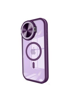 Evimdeyokyok Apple İphone 15 Pro Max Kılıf Teleskop Lens Magsafe Silikon Kapak - Derin Mor