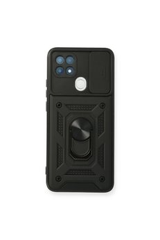 Evimdeyokyok Oppo A15 Kılıf Pars Lens Yüzüklü Silikon - Siyah
