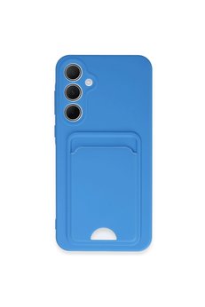 Evimdeyokyok Samsung Galaxy A35 5G Kılıf Kelvin Kartvizitli Silikon - Mavi