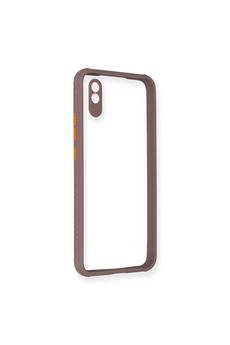 Evimdeyokyok Xiaomi Redmi 9A Kılıf Miami Şeffaf Silikon - Açık Mor