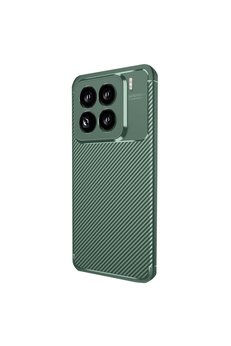 Evimdeyokyok Xiaomi Mi 15 Pro Kılıf Auto Focus Karbon Kapak - Koyu Yeşil