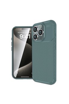 Evimdeyokyok Apple İphone 16 Pro Max Kılıf Auto Focus Karbon Kapak - Koyu Yeşil