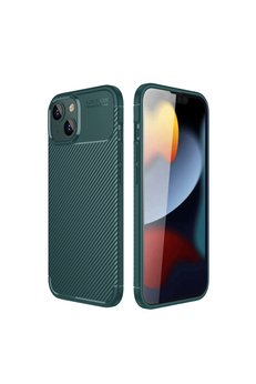 Evimdeyokyok Apple İphone 14 Kılıf Auto Focus Karbon Kapak - Koyu Yeşil