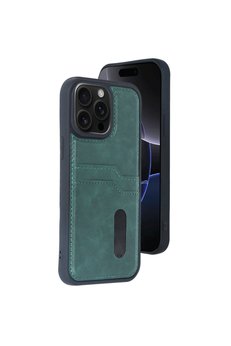 Evimdeyokyok Apple İphone 15 Pro Max Kılıf Sara Kartvizitli Deri Kılıf - Koyu Yeşil