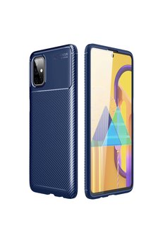 Evimdeyokyok Samsung Galaxy M51 Kılıf Auto Focus Karbon Kapak - Lacivert