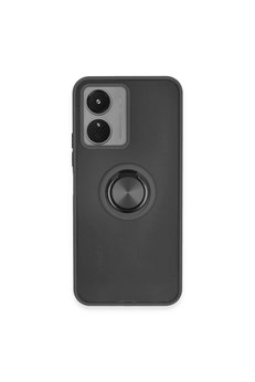 Evimdeyokyok Vivo Y16 Kılıf Montreal Yüzüklü Silikon Kapak - Siyah