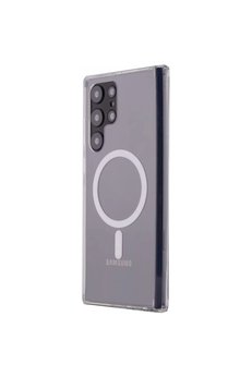 Evimdeyokyok Samsung Galaxy S22 Ultra Kılıf Magneticsafe Şeffaf Silikon - Şeffaf