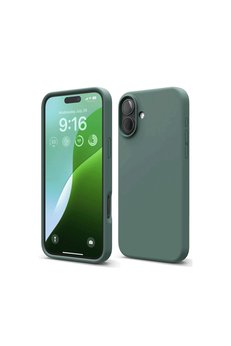 Evimdeyokyok Apple İphone 16 Plus Kılıf Nano İçi Kadife Silikon - Koyu Yeşil