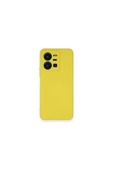 Evimdeyokyok Vivo Y35 Kılıf Nano İçi Kadife Silikon - Sarı